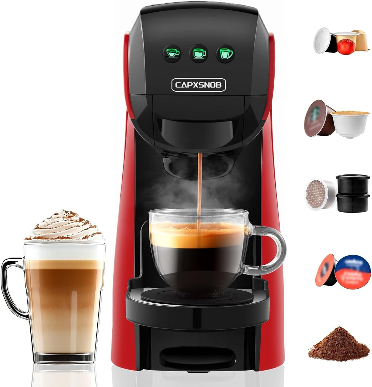 Cafetera automática Warriors1, 15 cm, 20 bar, 0,8 L, para la oficina, CAPXSNOB