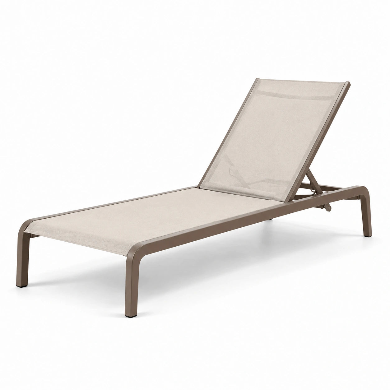 Tumbona de aluminio y textilene ajustable exterior