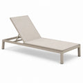 Tumbona de Jardín de Aluminio y Lona Beige 195x65x33 cm