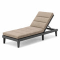 Tumbona ajustable de aluminio y poliéster beige