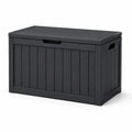 Baúl de plástico para exterior negro 120x45x60 cm