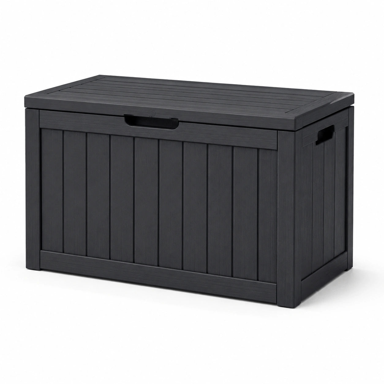 Baúl de plástico para exterior negro 120x45x60 cm