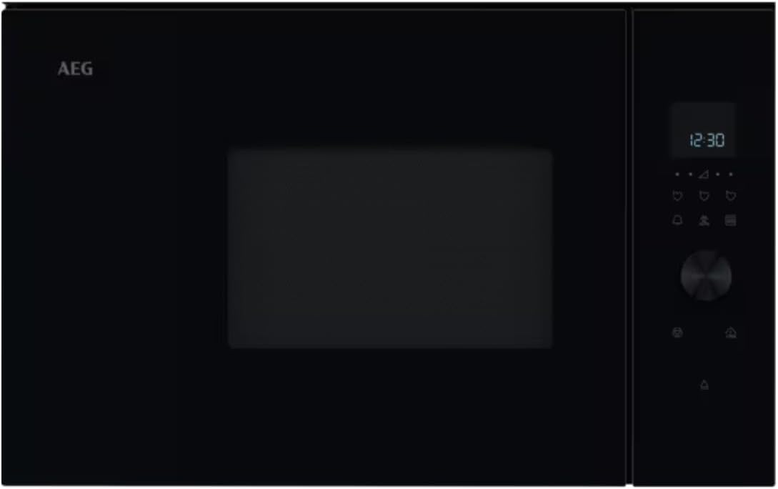 AEG TB6GM171DB microondas con grill, 27,2 cm, 17 L, 800 W, con iluminación LED, vidrio, negro