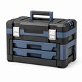 Caja de herramientas modular de plástico con 3 compartimentos extraíbles