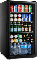 Armario, 445 × 500 × 676 mm, 72 L, 10 °C, con iluminación LED, vidrio, negro, Générique