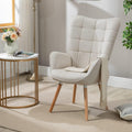 Sillón, 66 × 71 × 109 cm, madera, tela, beige, para el salón, meublescosy
