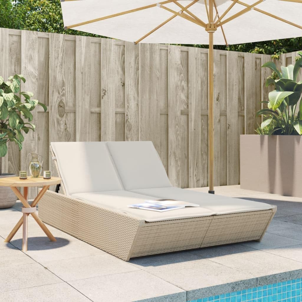 Tumbona, 83 cm, regulable, beige, para el jardín, IKAYAA