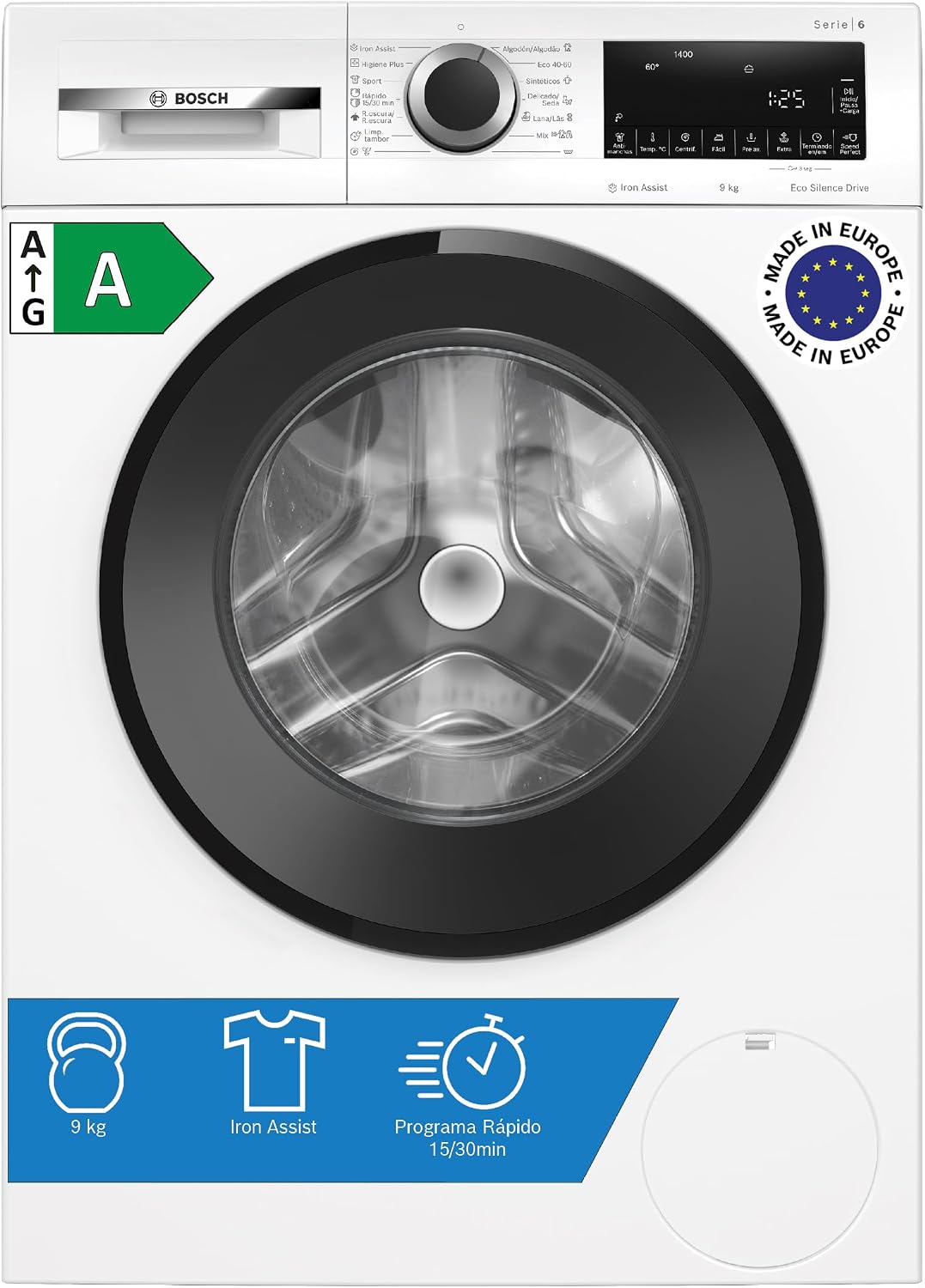 Bosch WGG244Z0ES lavadora, 84,8 × 59,8 × 59 cm, 9 kg, blanco