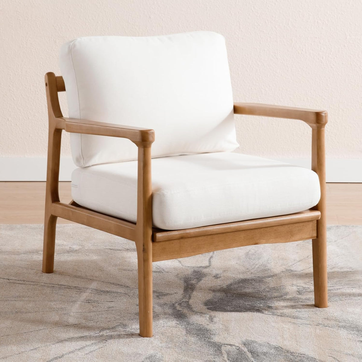 Sillón, 14 cm, madera, beige, para el salón, chairus