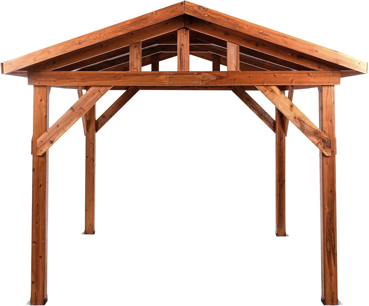 Beliani cenador de jardín, 296 × 350 cm, madera, para el jardín