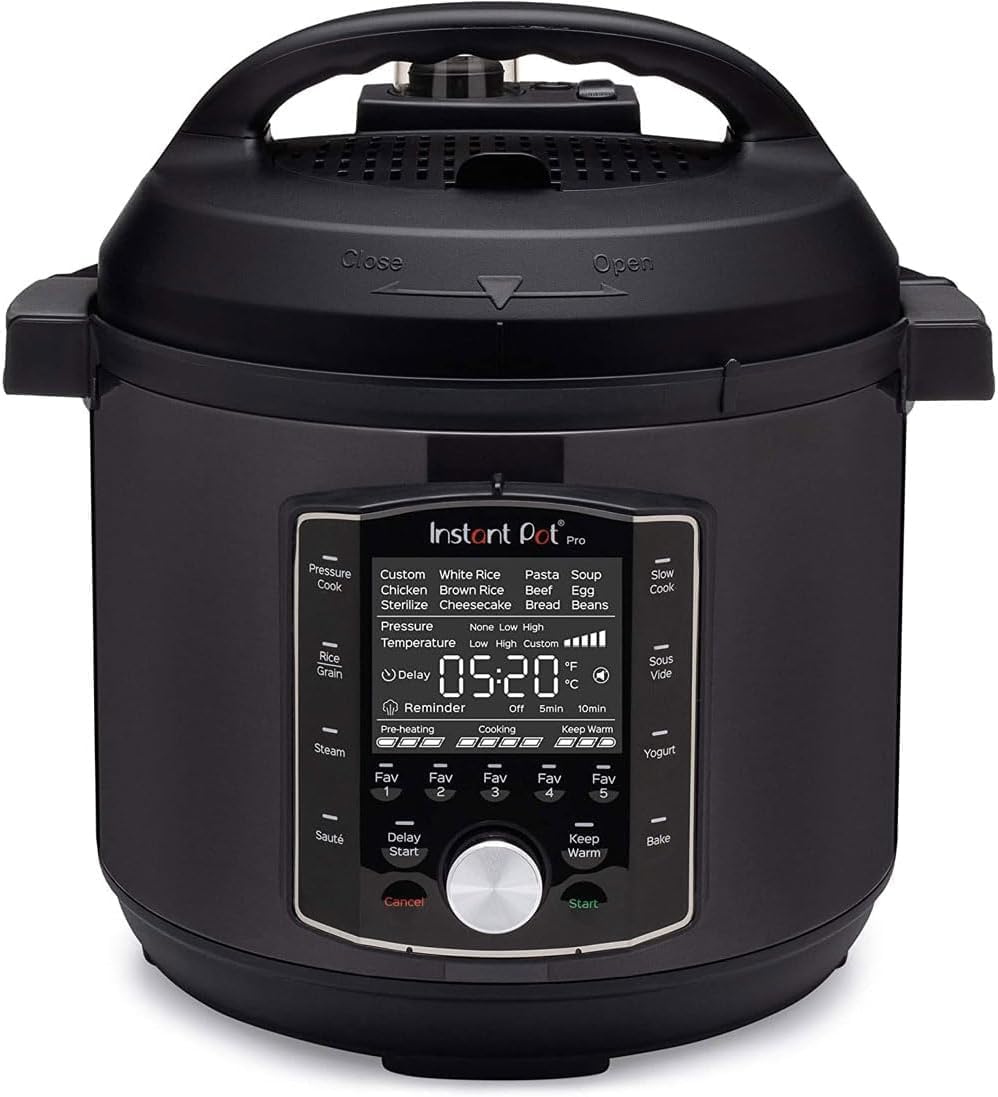 Ollas a presión eléctricas, 1200 W, 5,7 L, acero inoxidable, negro, para la cocina, Instant Pot