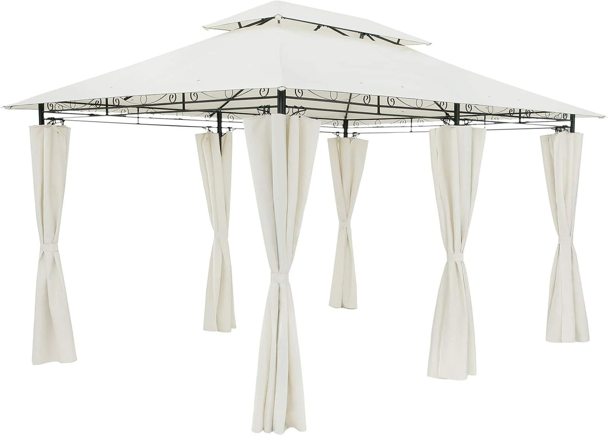 Cenador de jardín UV50, 3 × 4 m, metal, para el jardín, CASARIA