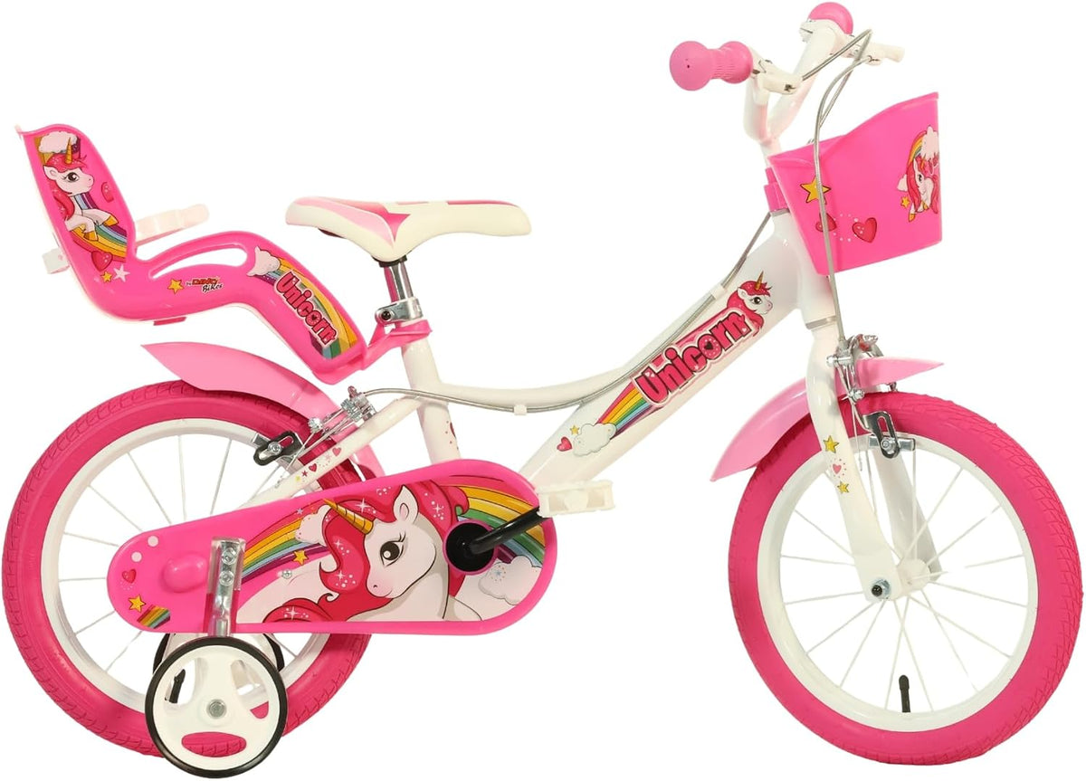 Bicicleta infantil, 138 cm, blanco, Dino Bikes