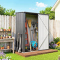 Outsunny cobertizo de jardín, 161,5 × 94,5 × 196 cm, negro, para el jardín