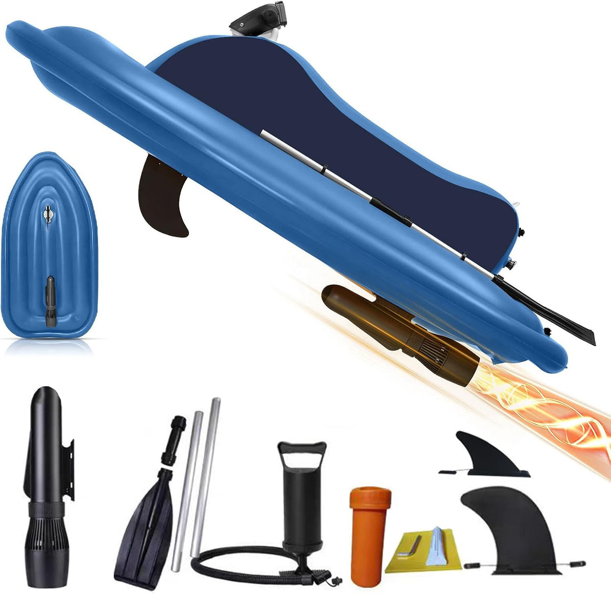 Inflables 485lb, 217 × 116 cm, azul, TBANVOO