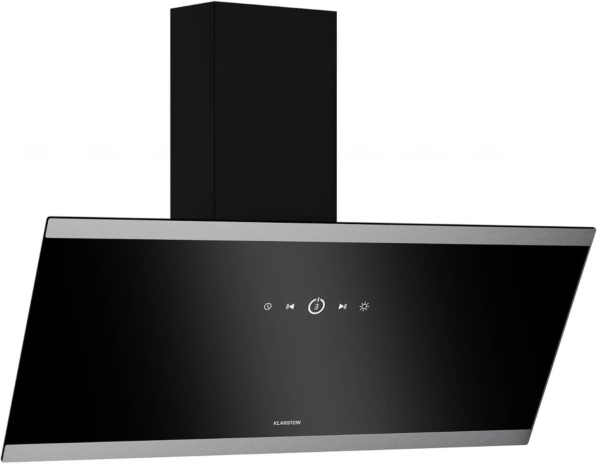 Klarstein campana extractora, 90 cm, 578 m³/h, 34,5 dB, con iluminación LED, negro, para la cocina