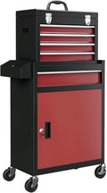 HOMCOM herramienta, con cajones, negro