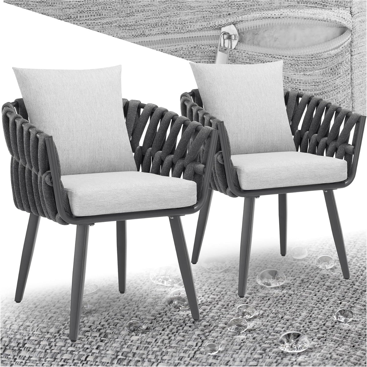 Silla, regulable, aluminio, para el jardín, para la terraza, tectake