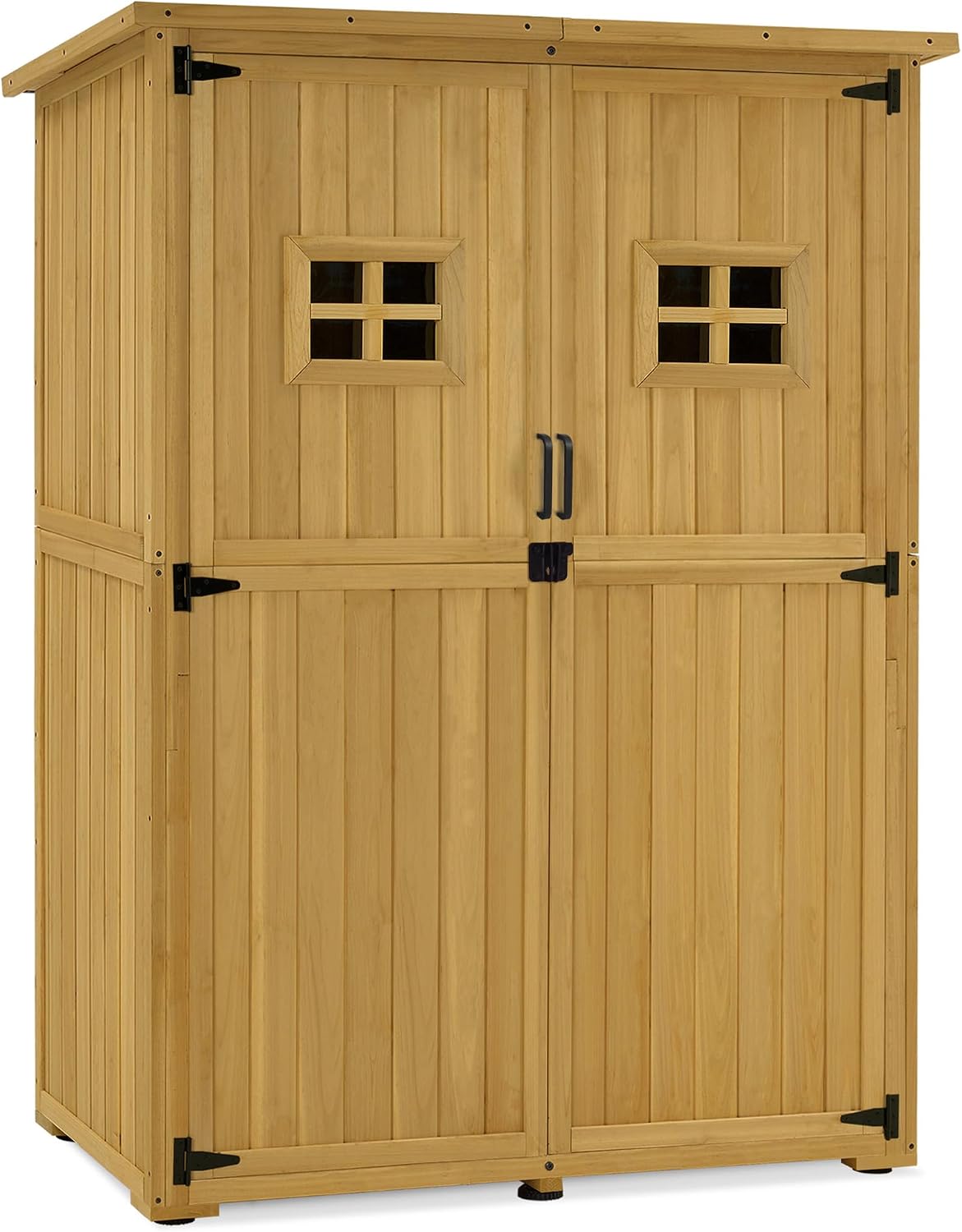 Cobertizo de jardín 0912D-F, 59 × 127 × 168 cm, madera, para el jardín, M MCombo