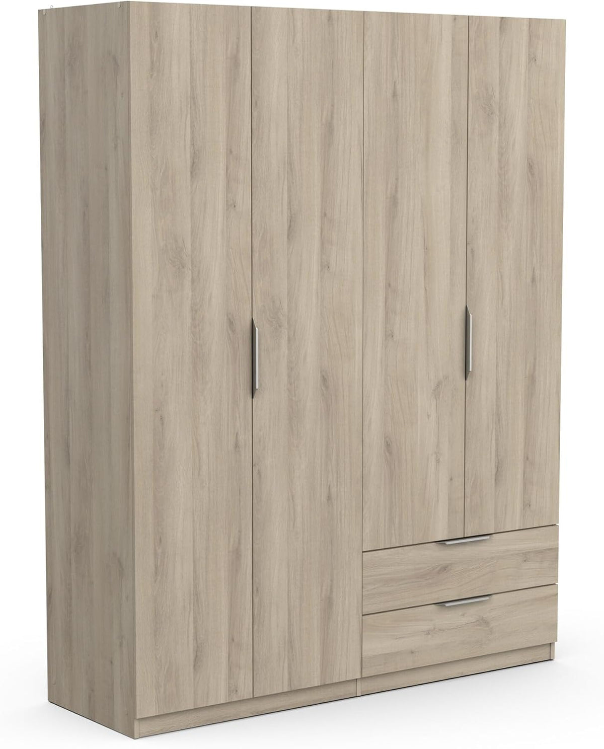 Armario, 157,3 × 51,1 × 203 cm, con cajones, con estantes, madera, gris, Demeyere