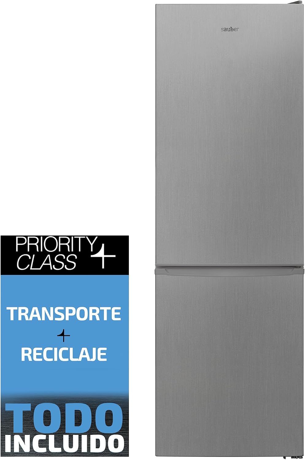 Frigorífico combi 3-185XV, 186 × 60 cm, No Frost, con iluminación LED, SAUBER