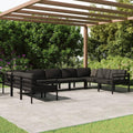 Conjuntos de muebles de jardín, aluminio, gris, para el jardín, para la terraza, ZEYUAN