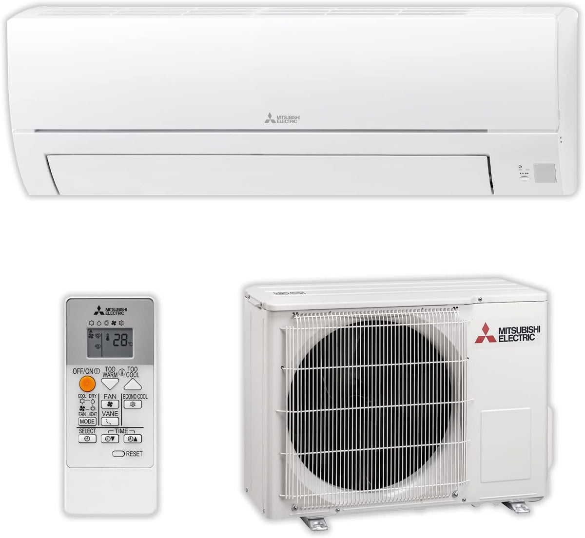 Aire acondicionado MSZ-HR25VF, 9000 BTU, con mando a distancia, Mitsubishi