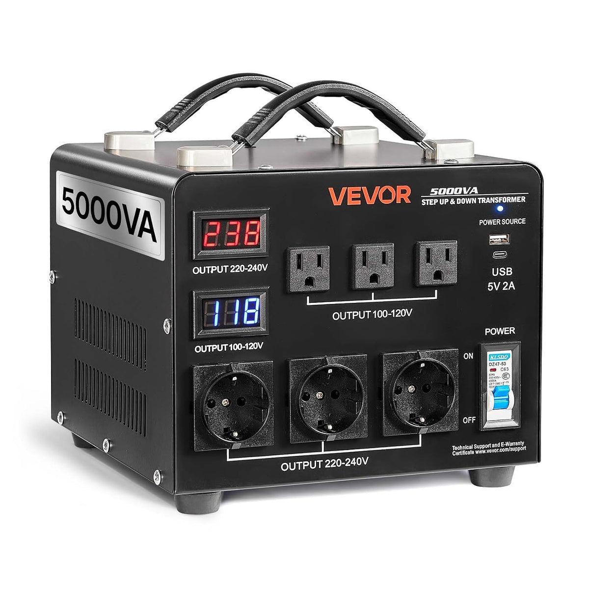Transformadores, 110 V, 220 V, VEVOR