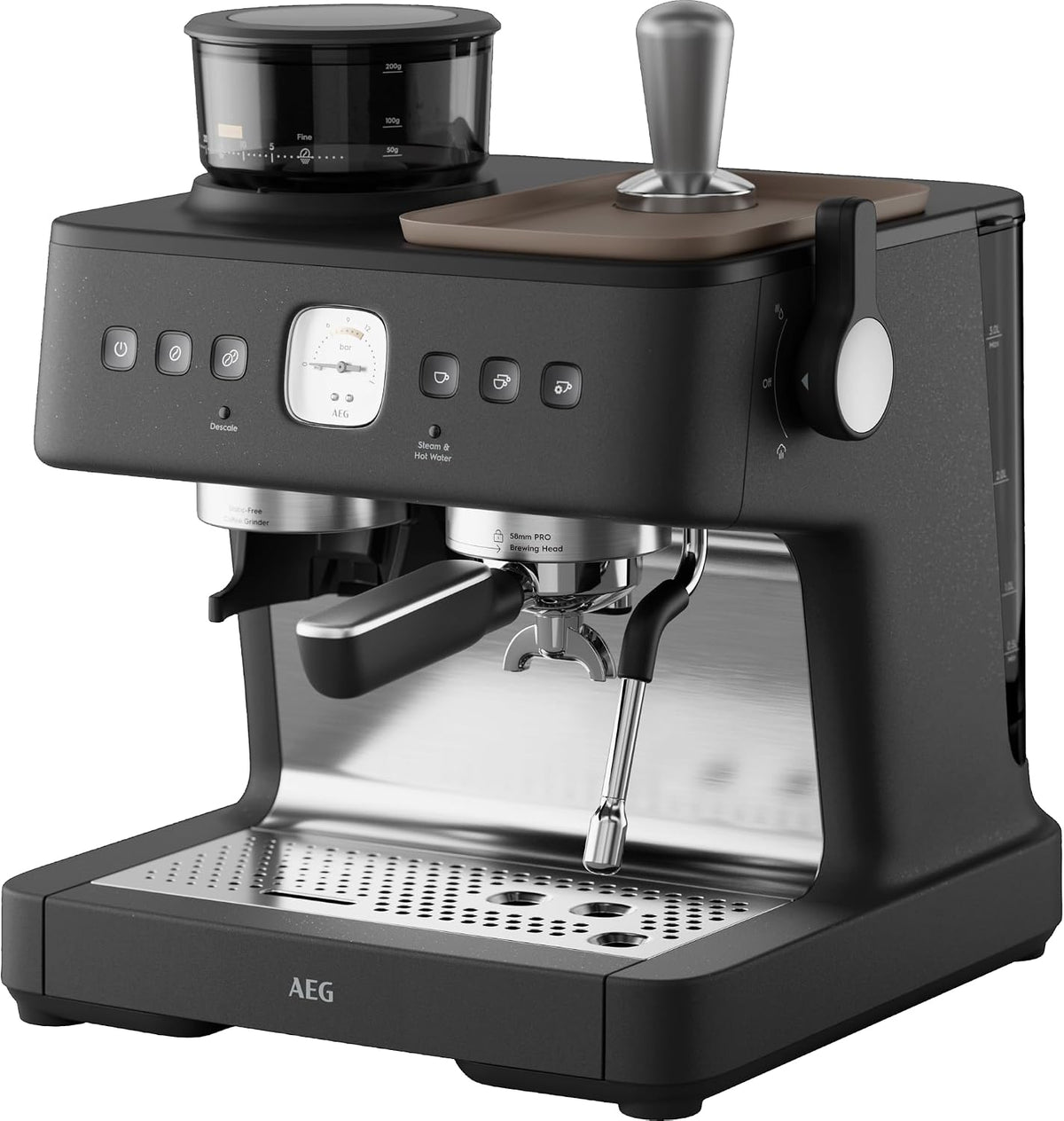 AEG EC8-1-8BP Máquinas de café espresso a vapor, 58 mm