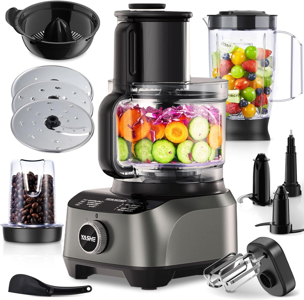 Batidora, 2,5 L, 1,5 L, 1300 W, para la cocina, YASHE