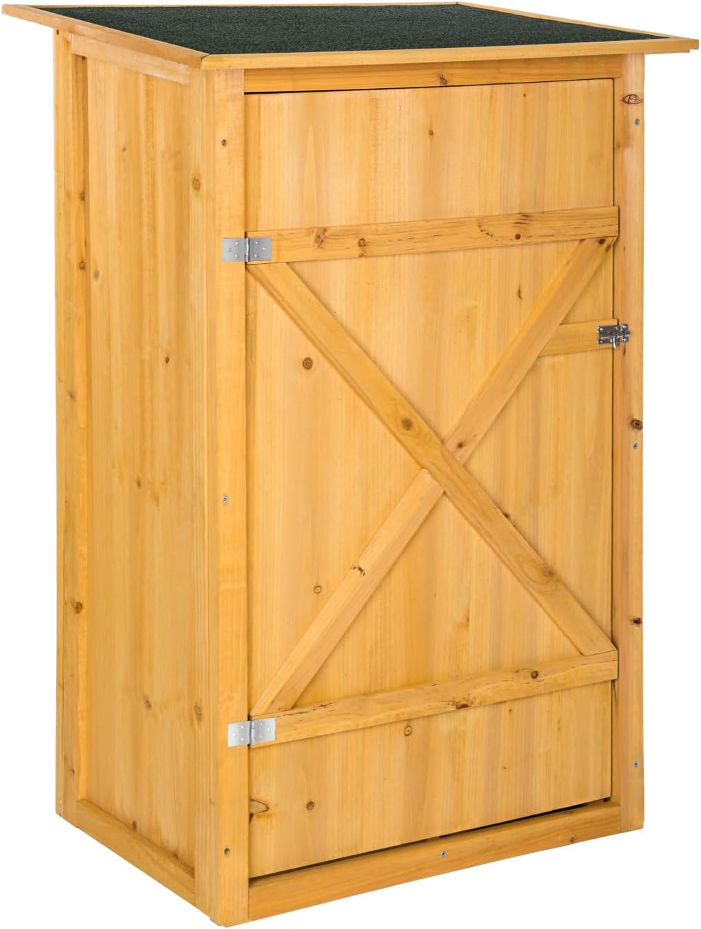 Cobertizo de jardín, con estantes, madera, para el jardín, tectake