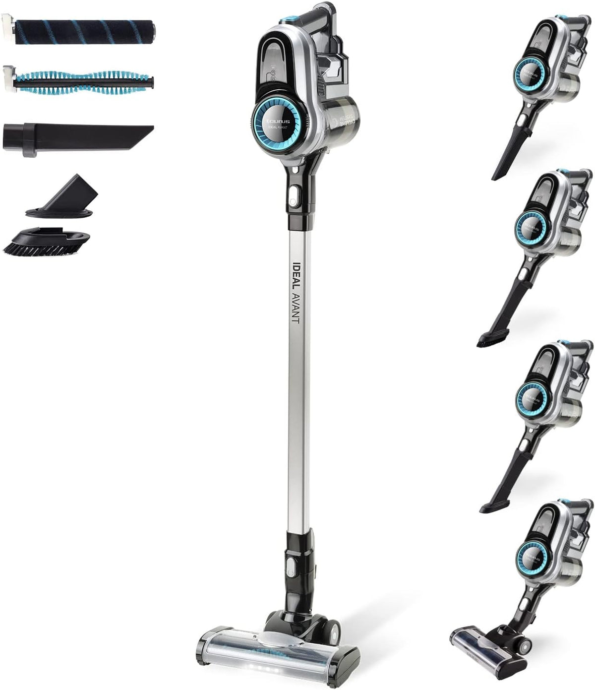 Aspirador, 70 cm, 29,6 V, 650 ml, gris, Taurus