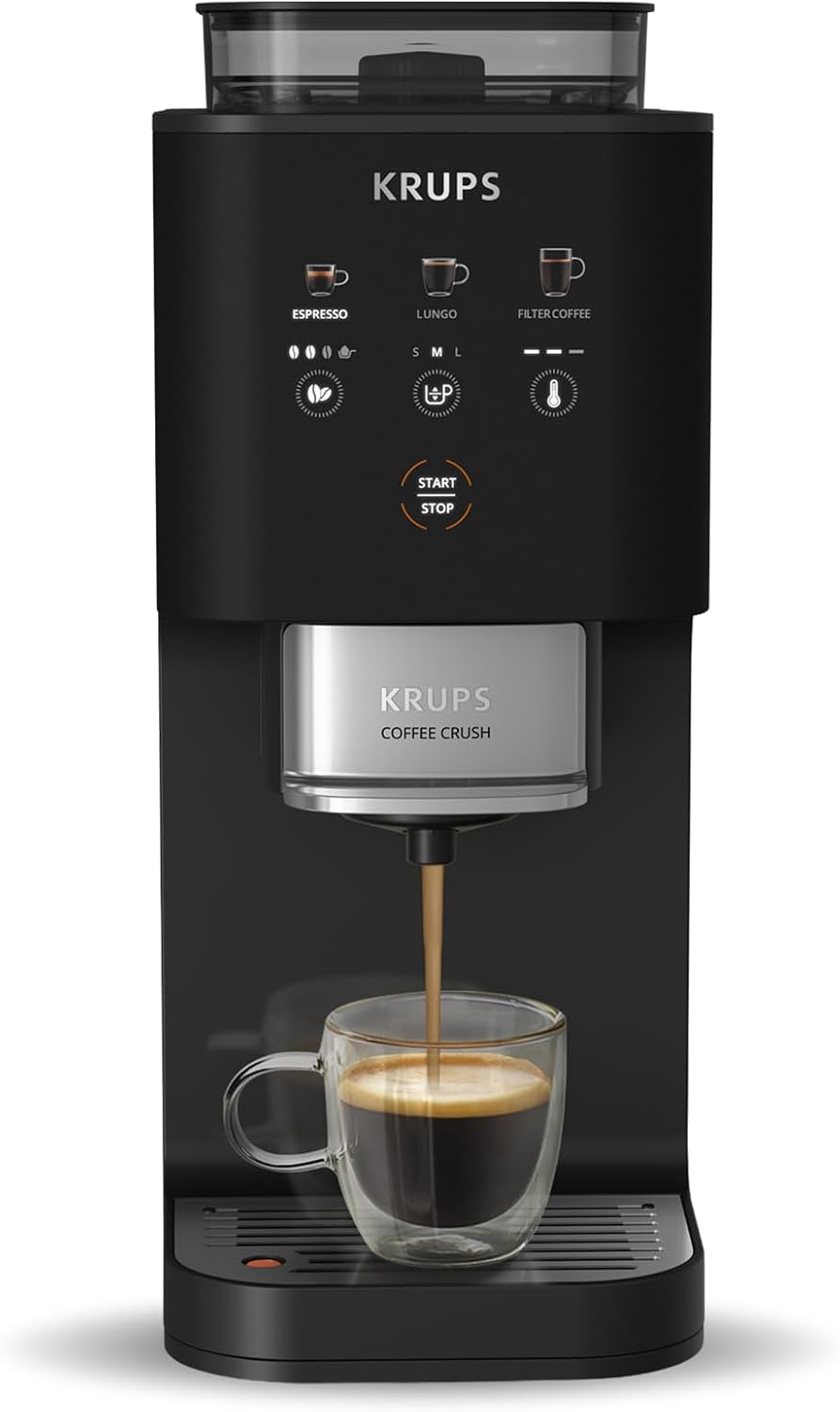 Cafetera automática, 15 cm, negro, KRUPS