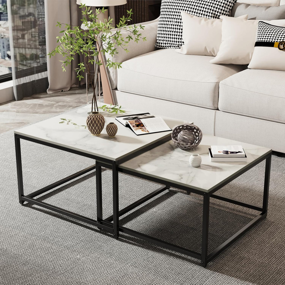 Mesa de centro, 60 cm, blanco, FATIVO