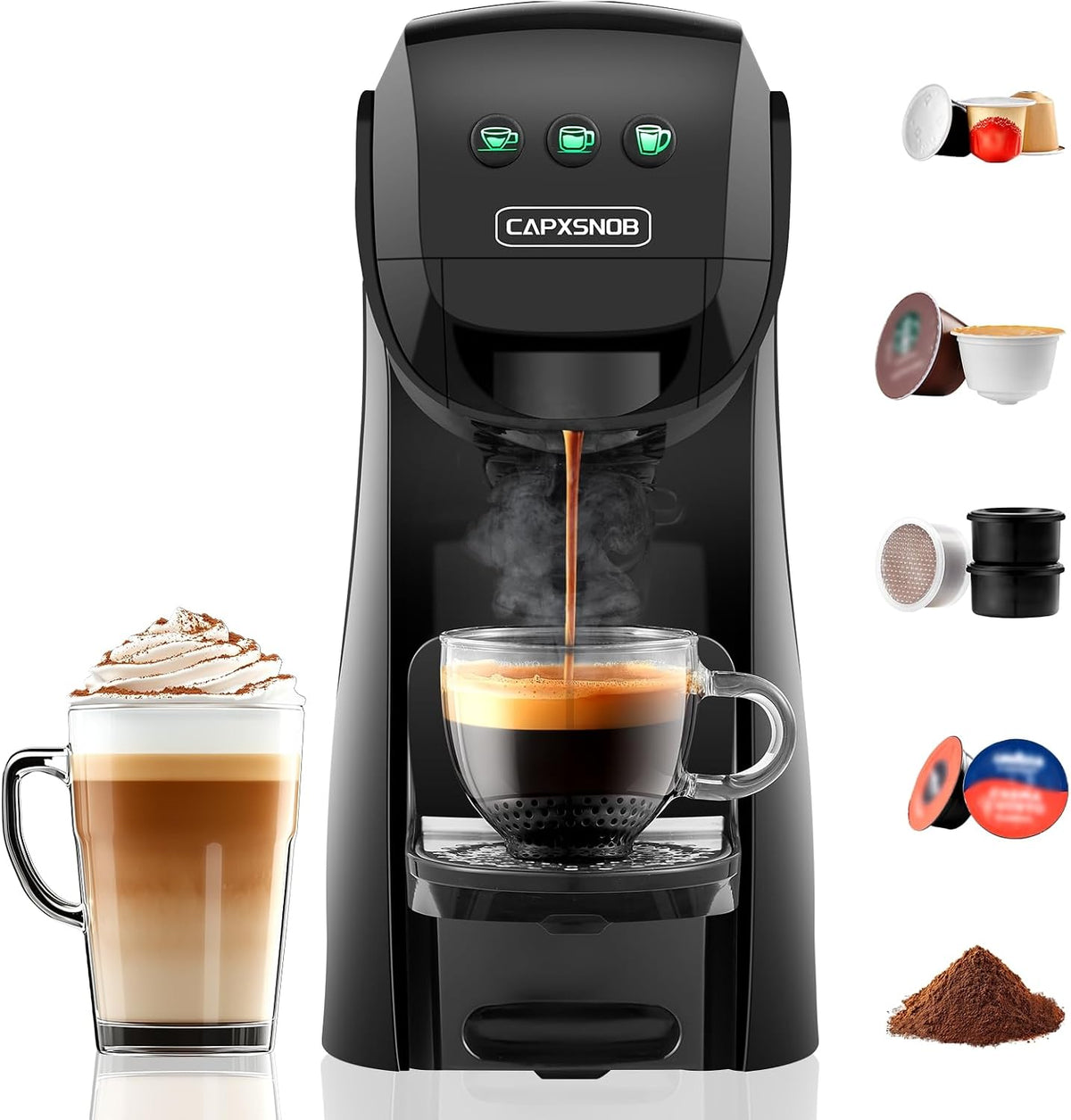 Cafetera automática Warriors1, 28,5 × 13,7 × 27,5 cm, CAPXSNOB